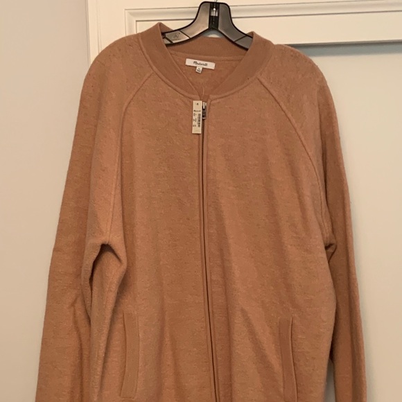 Madewell Womens Wool Bomber Sweater Jacket NWT - Picture 2 of 5